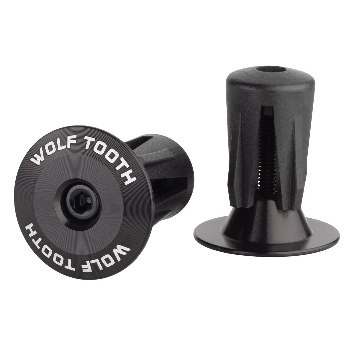 Wolf Tooth Tappi Manubrio MTB Aluminium 16-21.5 mm, Nero