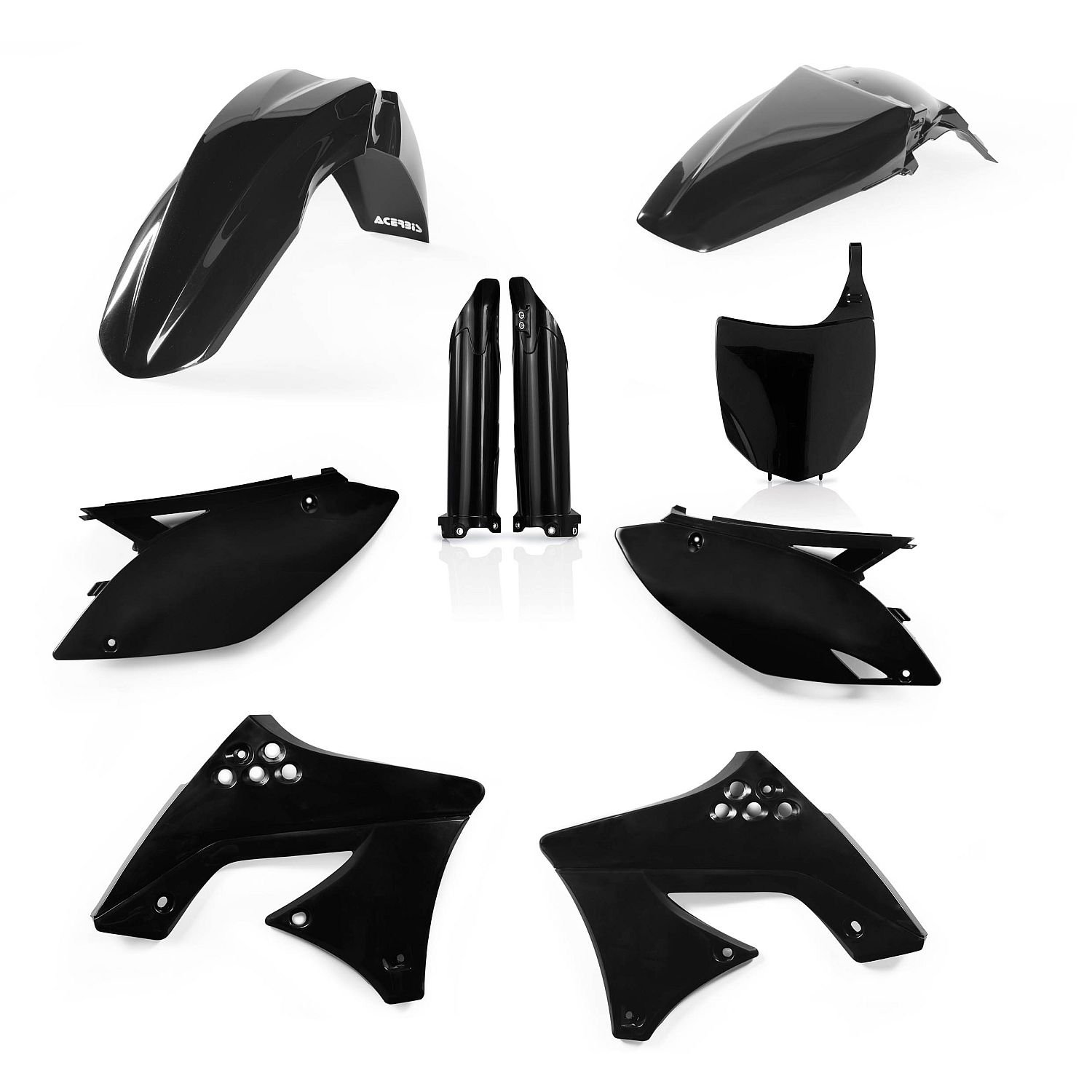 Acerbis Plastic Kit Full-Kit Kawasaki KXF 250 09-12, Black