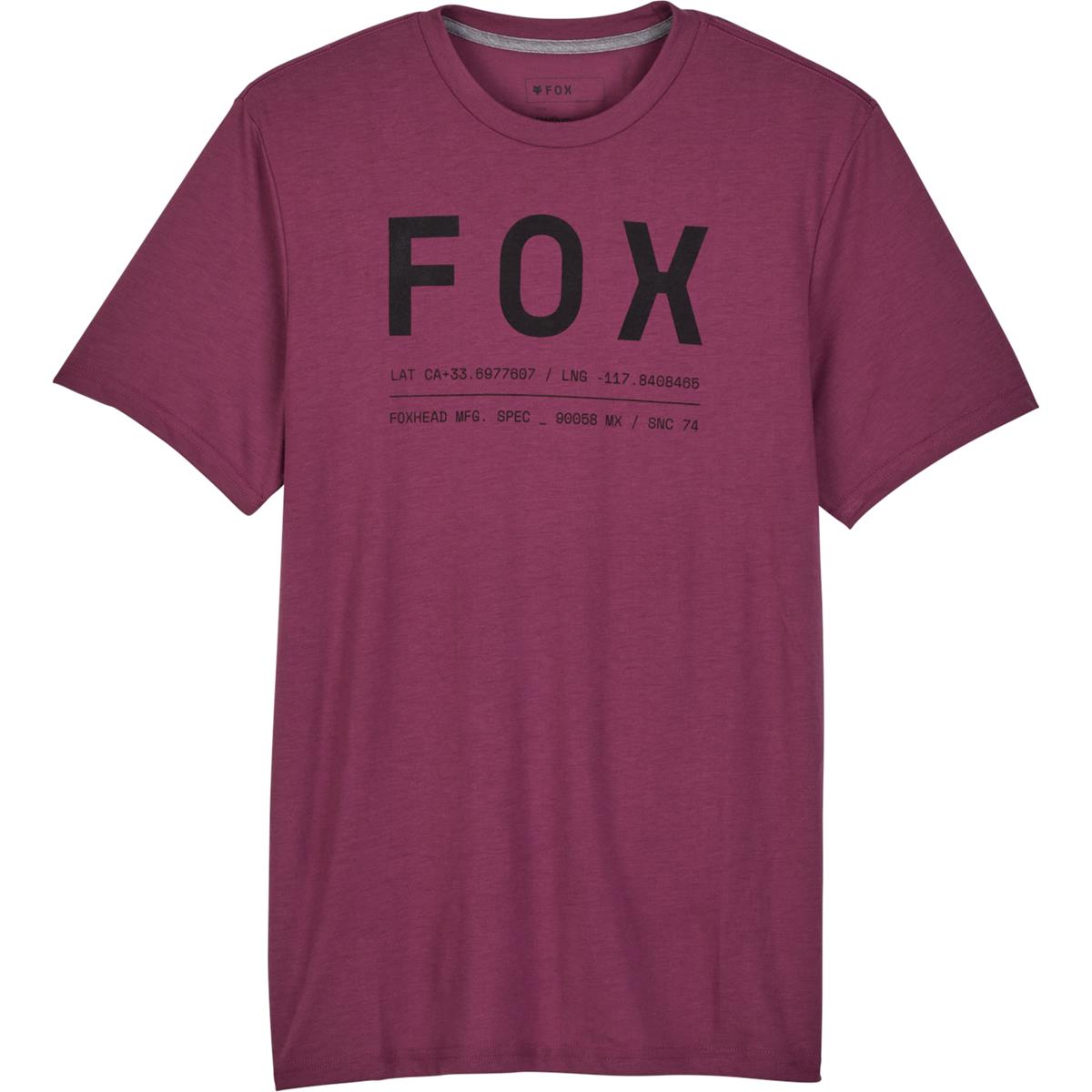 Fox Tech T-Shirt Core Non Stop - Sangria