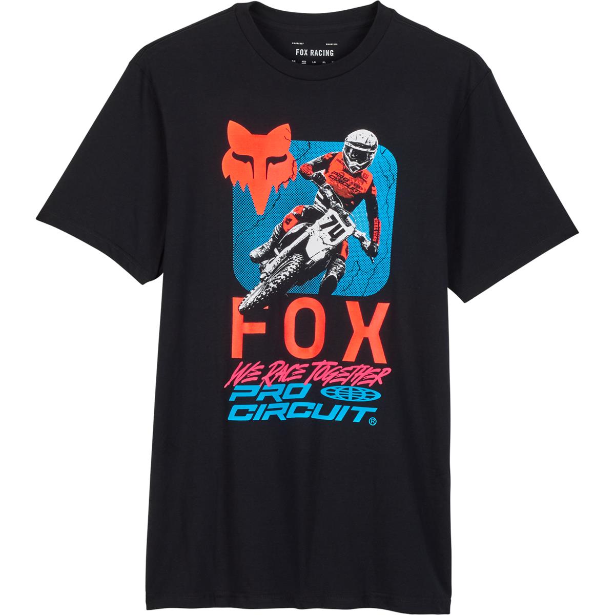 Fox T-Shirt Race Fox x Pro Circuit - Schwarz