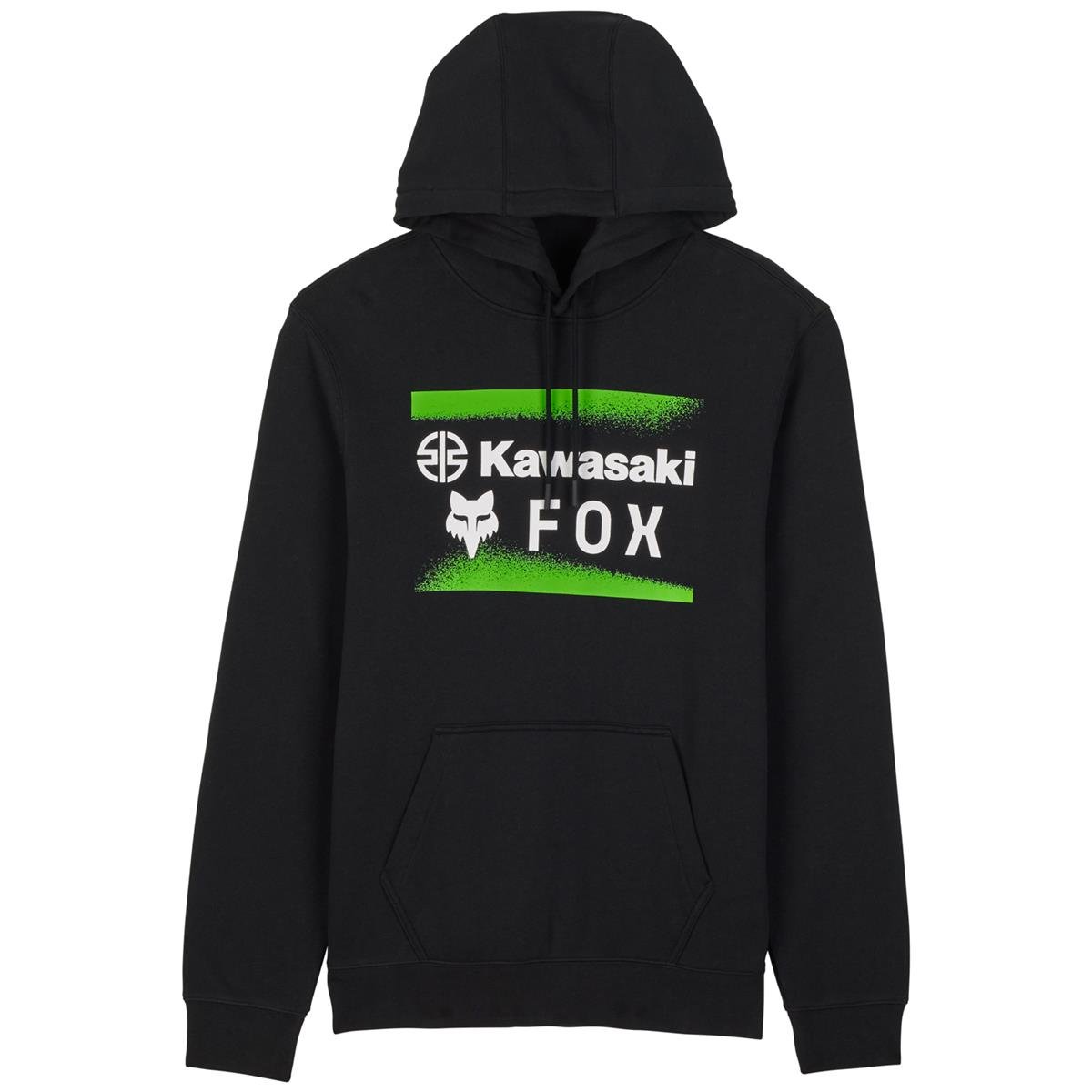 Fox Fleece-Hoodie Race Fox x Kawi - Schwarz