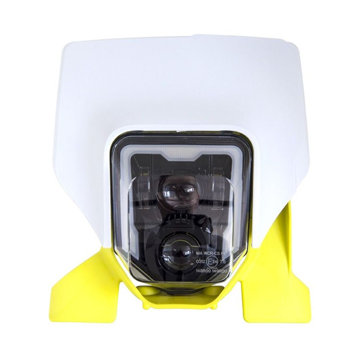 RTECH Headlight Mask Replica Husqvarna TE/FE 17-23, White/Yellow