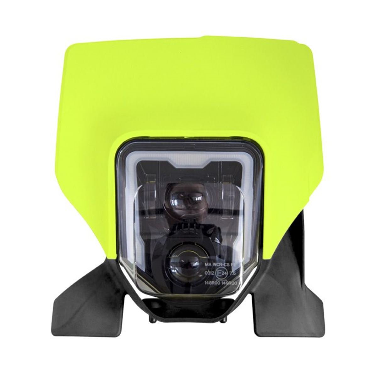 RTECH Headlight Mask Replica Husqvarna TE/FE 17-23, Neon Yellow/Black
