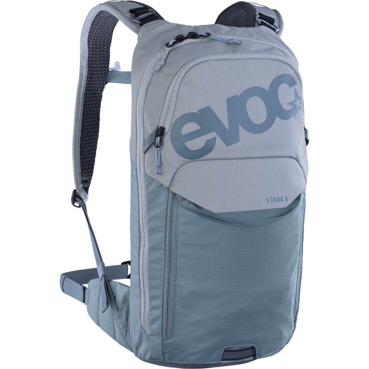 Evoc Backpack with Hydration System Compartment Stage 6 + Stone Steel