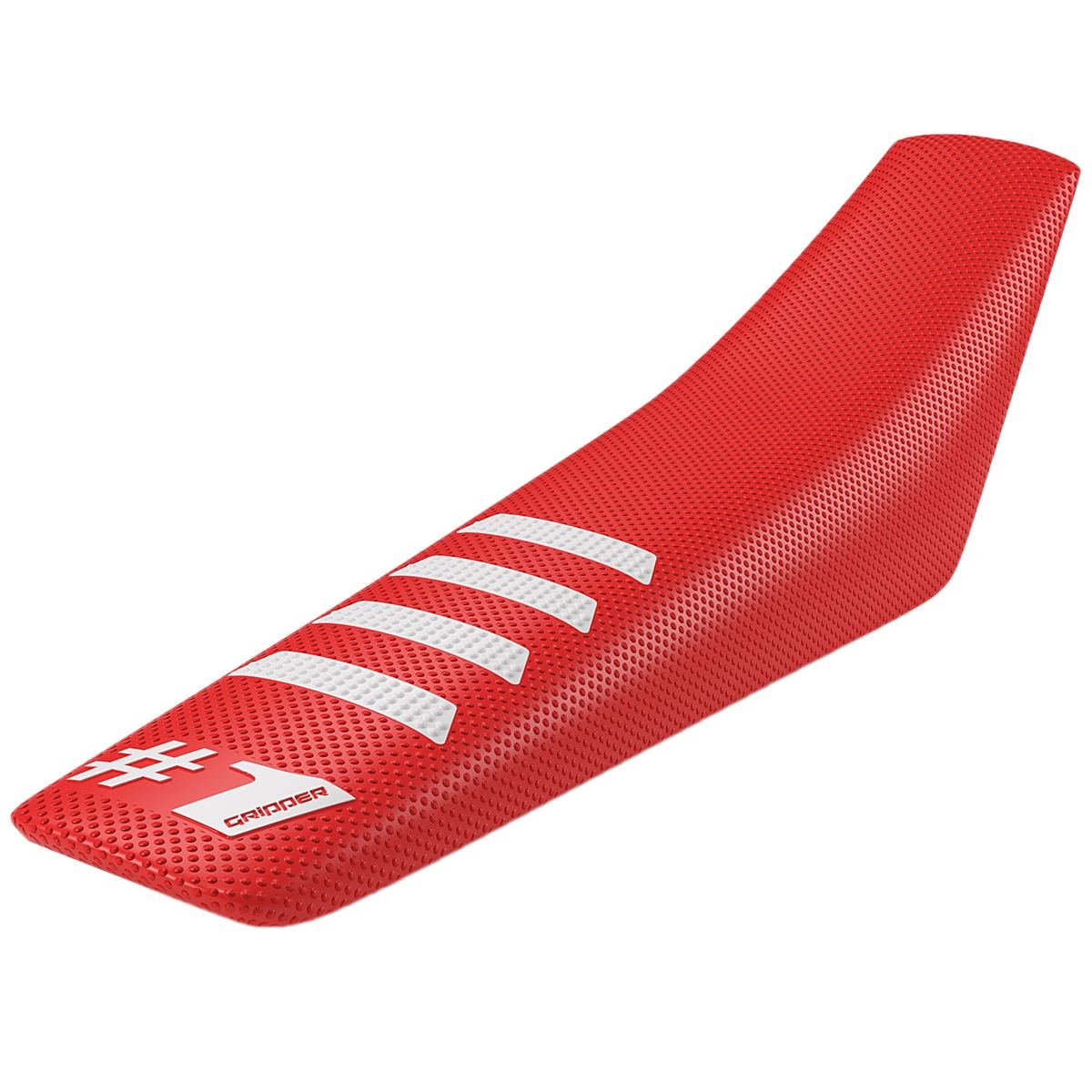 Onegripper Seat Cover Ribbed Red/White