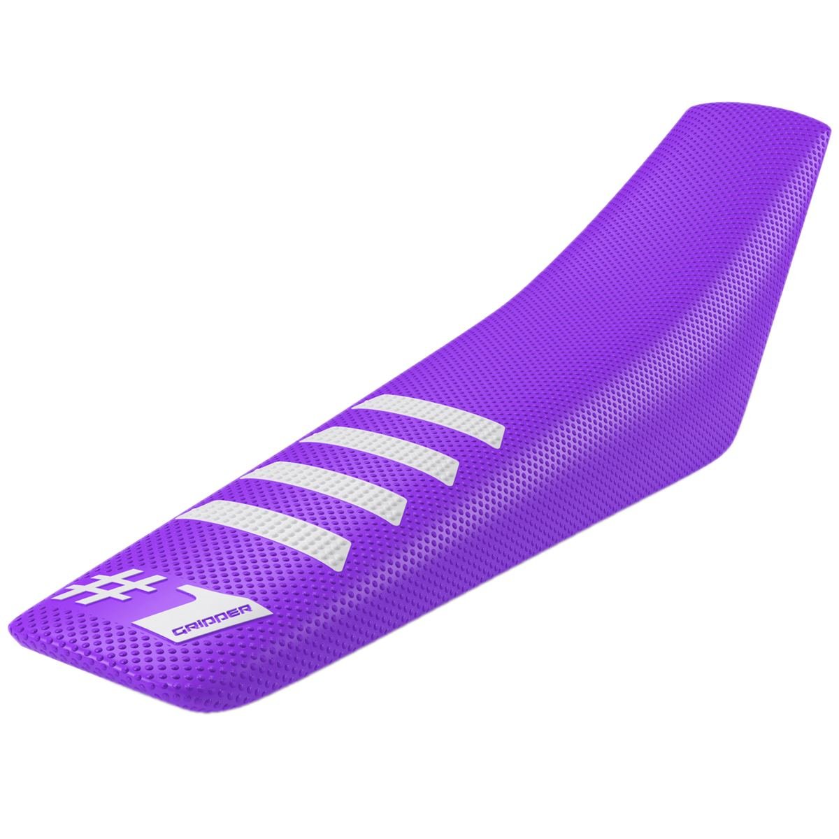 Onegripper Seat Cover Ribbed Purple/White