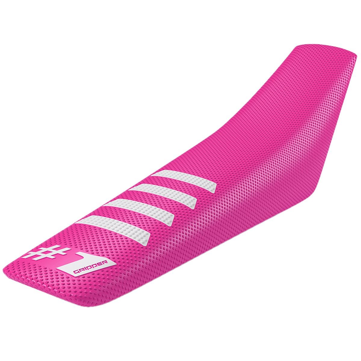Onegripper Housse de Selle Ribbed Rose/Blanc