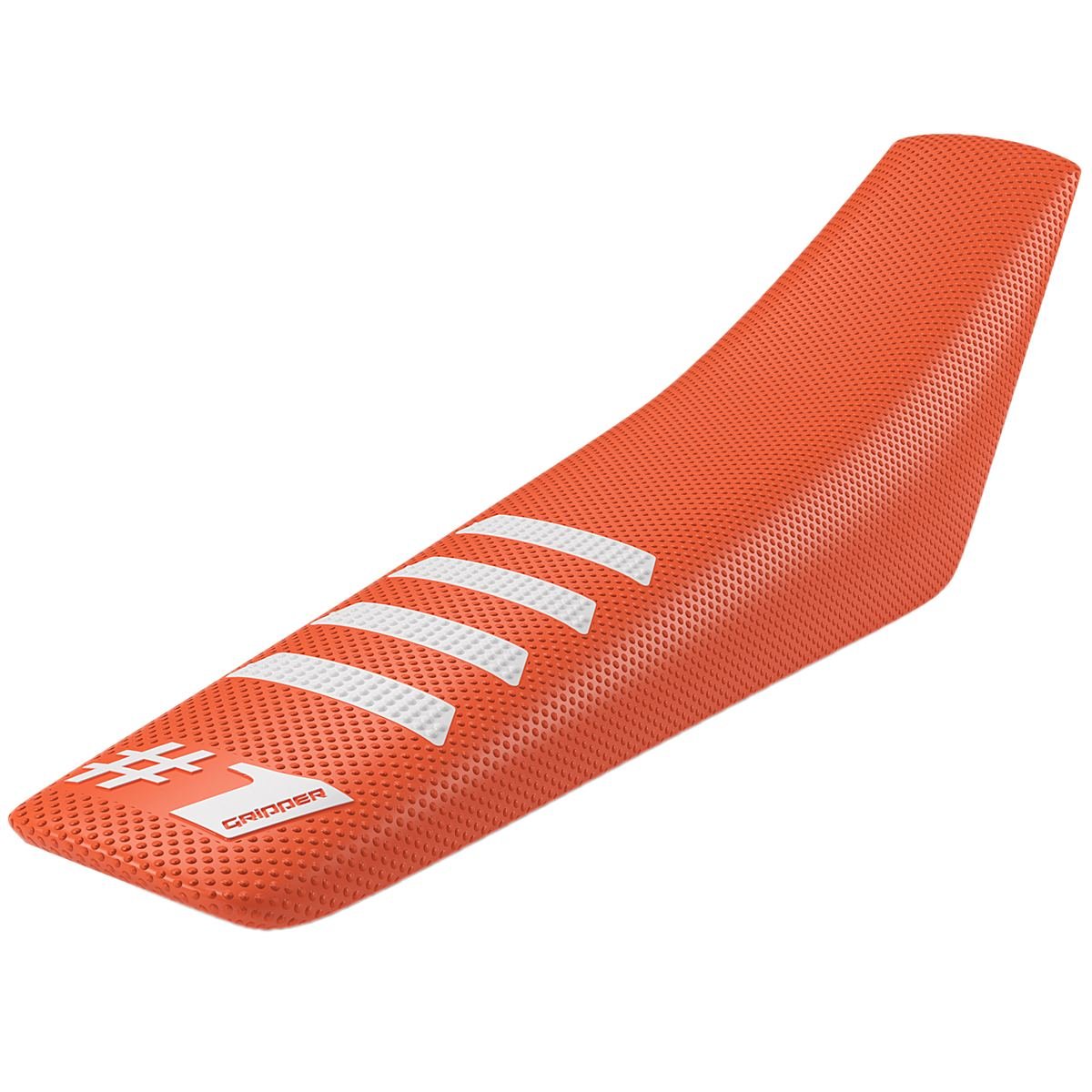 Onegripper Seat Cover Ribbed Orange/White