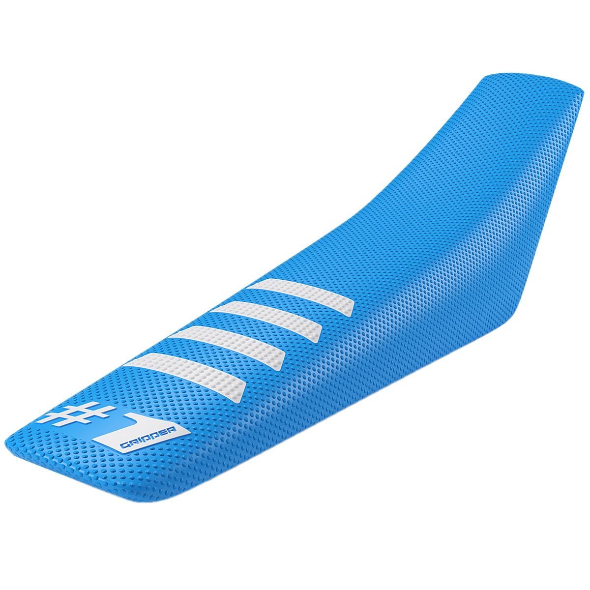 Onegripper Seat Cover Ribbed Light Blue/White