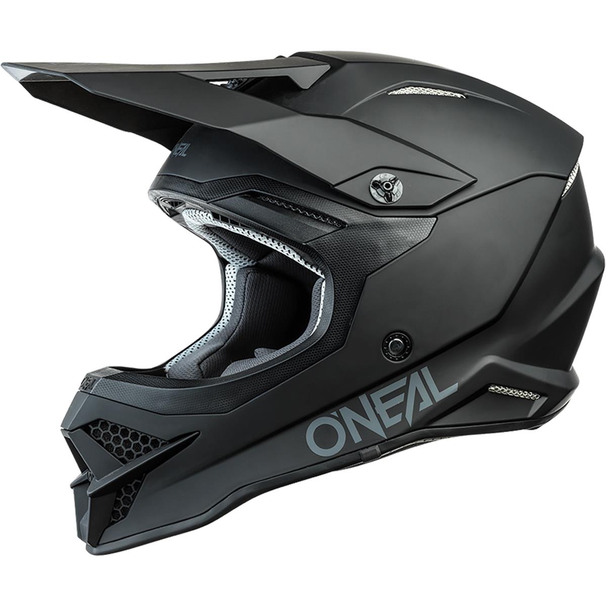 O'Neal Motocross-Helm 3SRS Solid - Schwarz