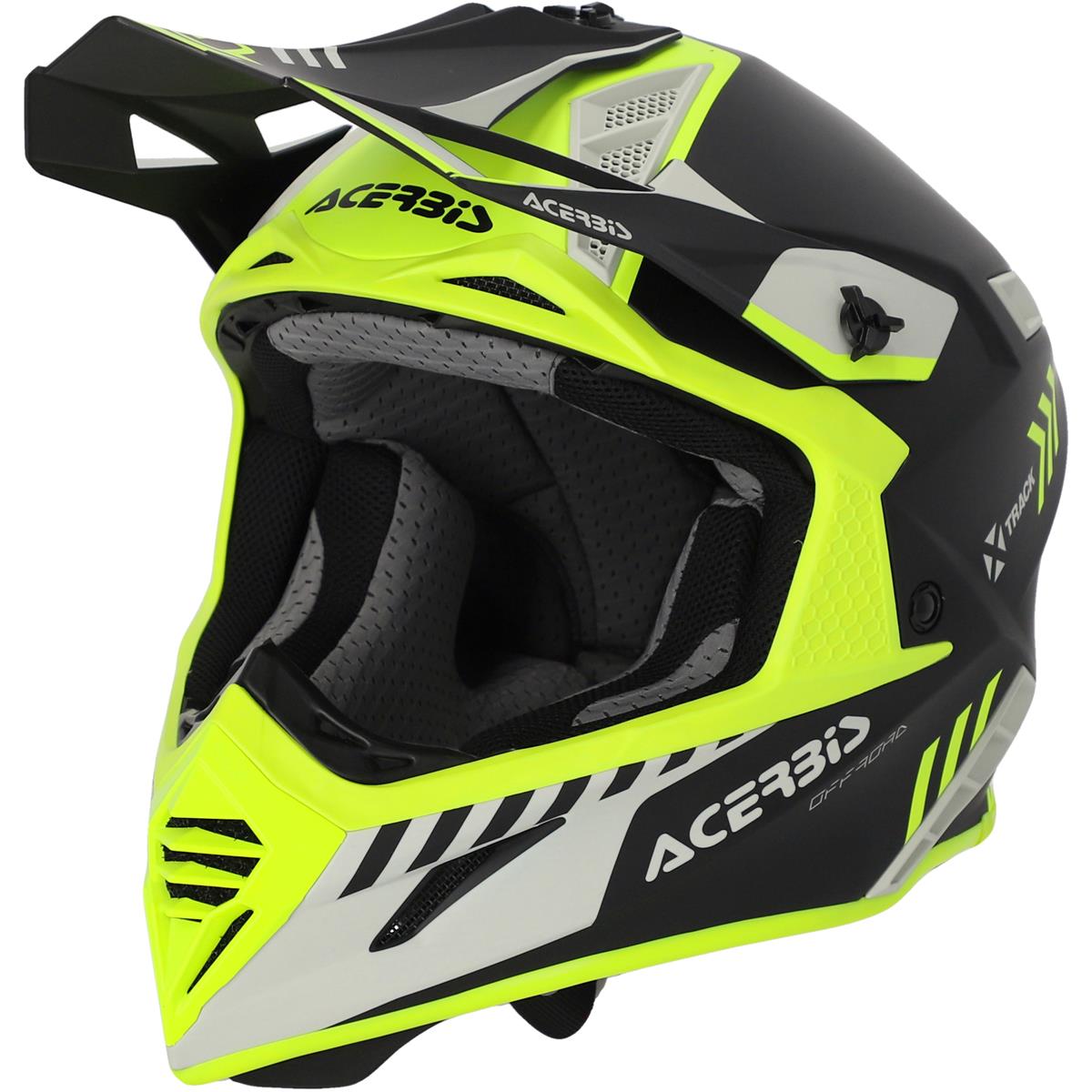 Acerbis Motocross-Helm X-Track Mips 22-06 Neongelb/Schwarz - Matt