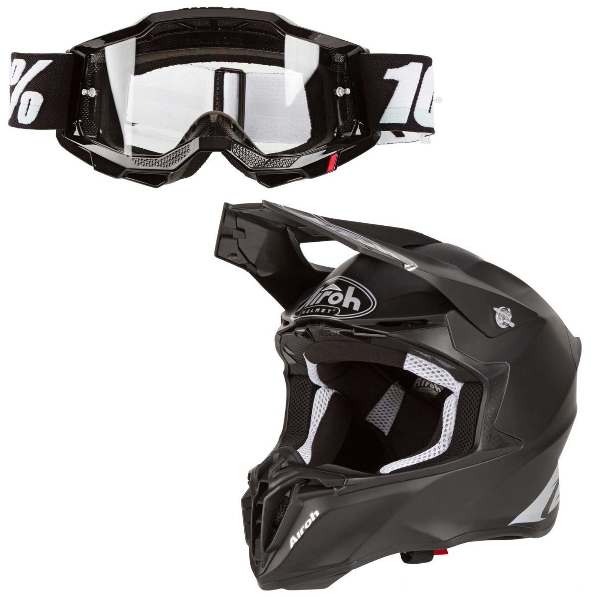 Airoh Helmet Kit Twist 2.0 / Accuri Gen. 2 OTG Set: 2 pieces, Black