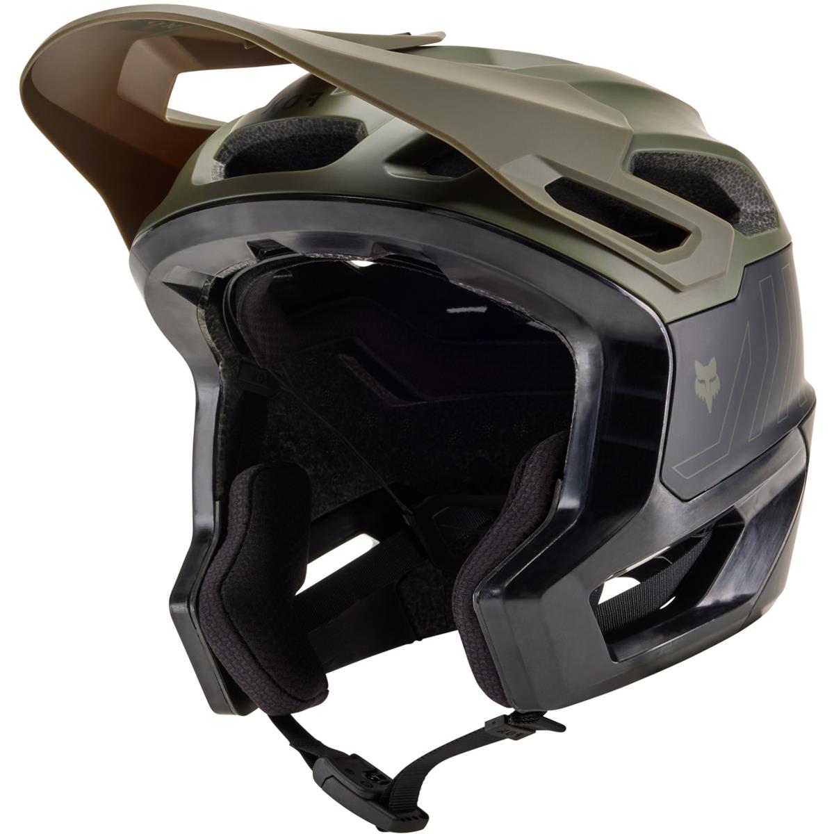 Fox Enduro MTB Helmet Dropframe Pro Runn - Olive Green