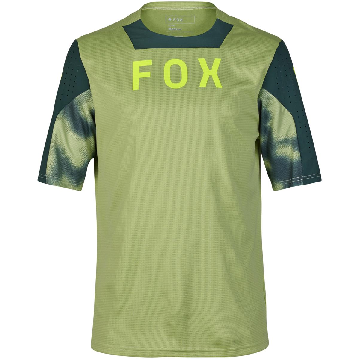 Fox MTB Jersey Short Sleeve Defend Taunt - Pale Green