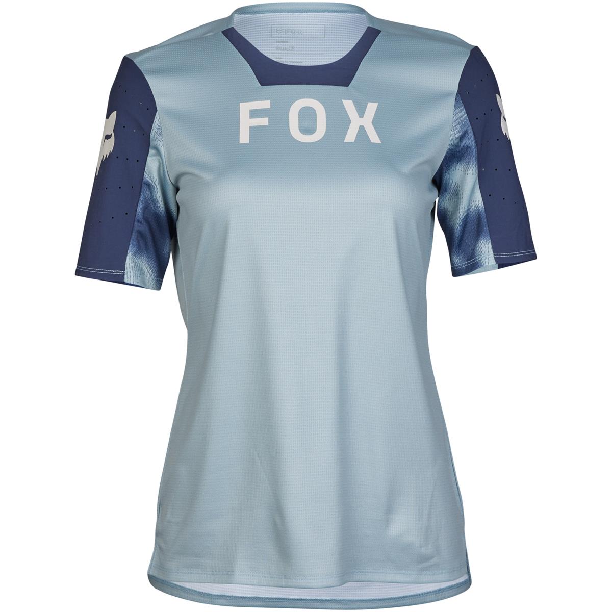 Fox Girls MTB Jersey Short Sleeve Defend Taunt - Gunmetal