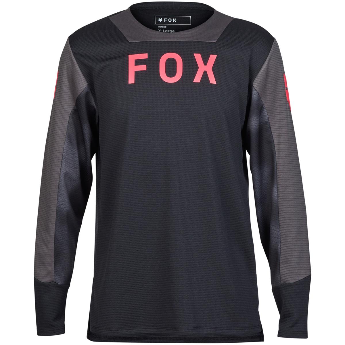 Fox Kids MTB Jersey Long Sleeve Defend Taunt - Black