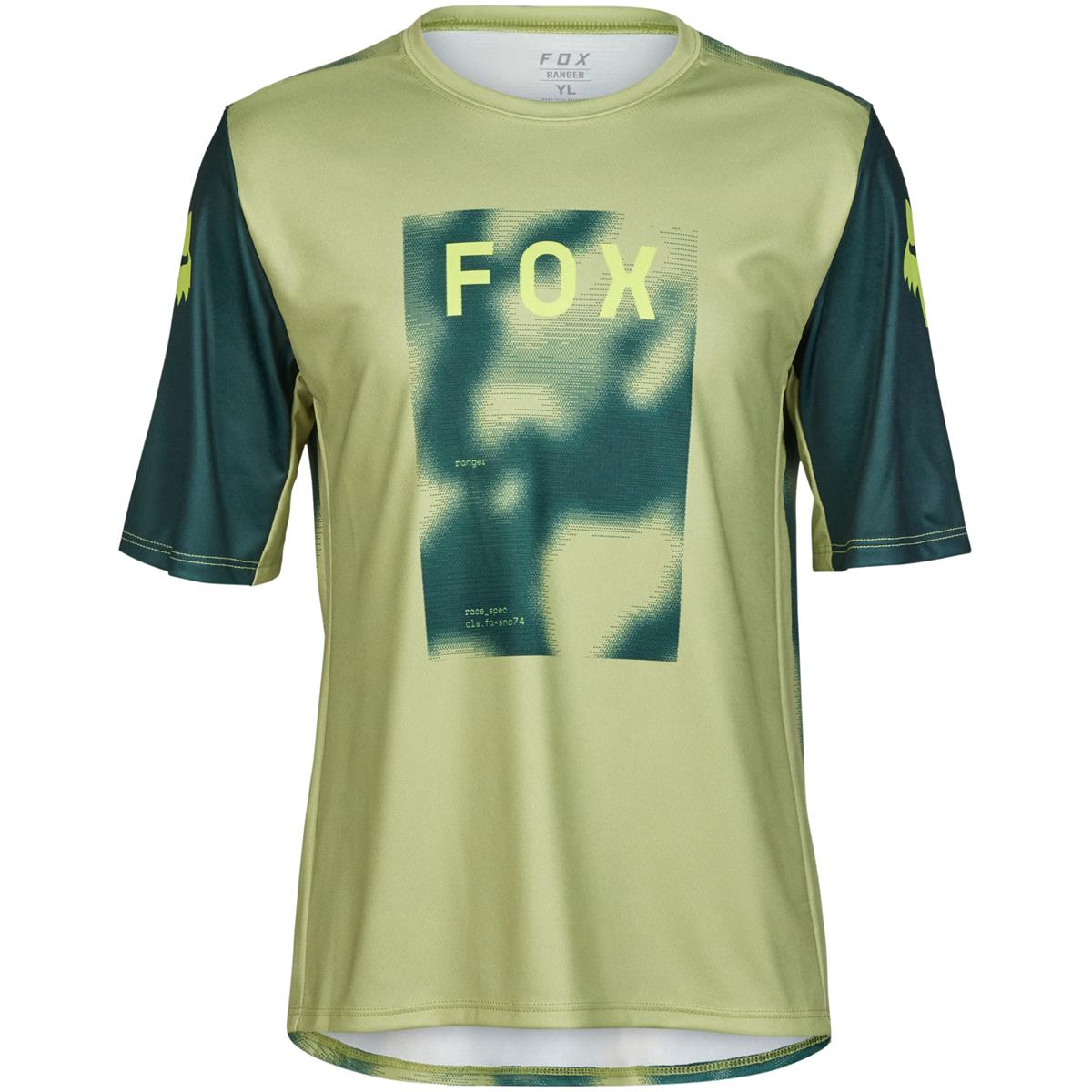 Fox Kids MTB Jersey Short Sleeve Ranger Taunt - Pale Green