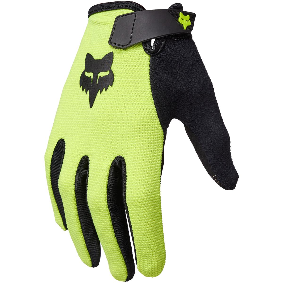 Fox Kids MTB Gloves Ranger Flo Yellow