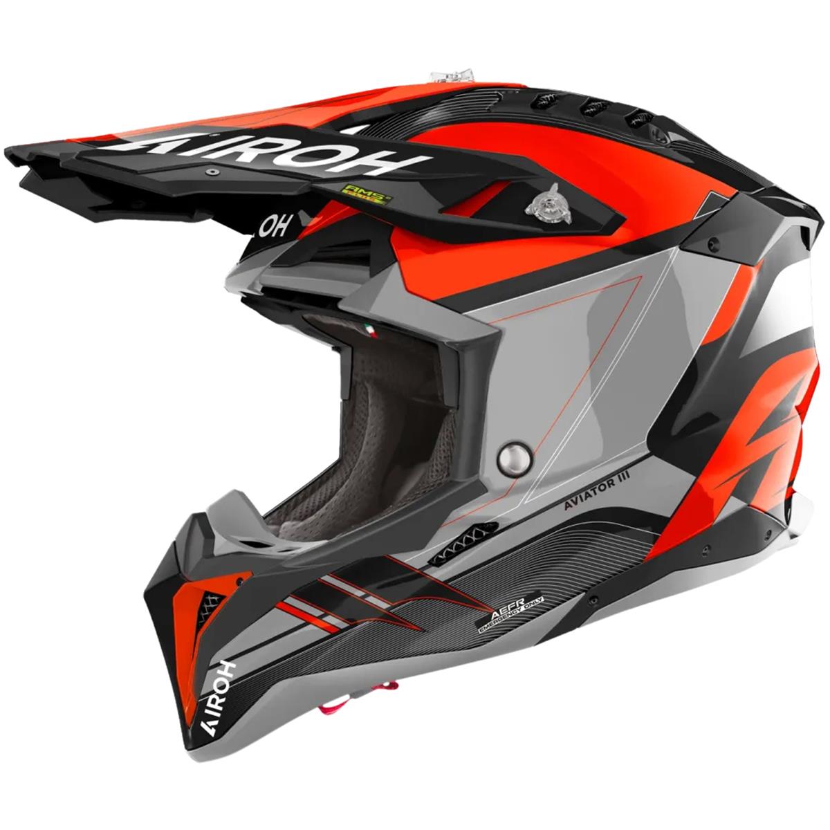 Airoh Motocross-Helm Aviator 3 Saber - Orange Gloss