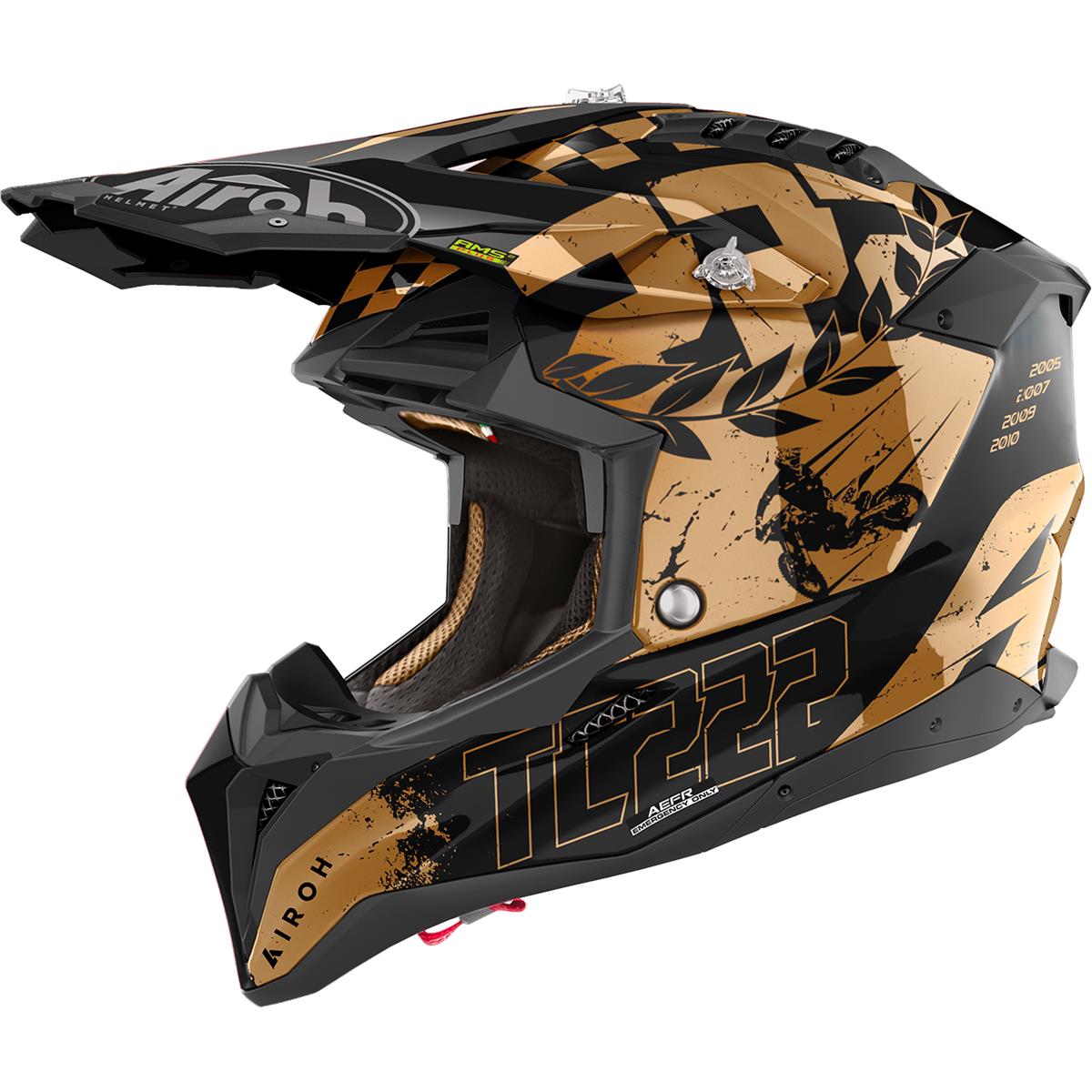 Airoh Motocross-Helm Aviator 3 Legend Chrome Gloss