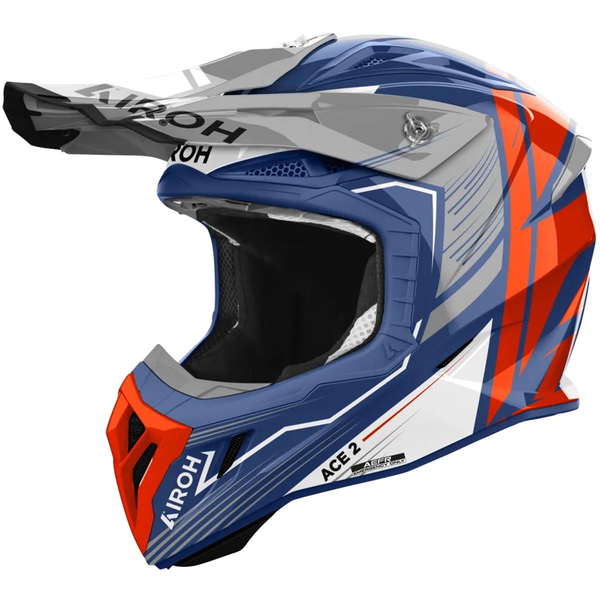 Airoh Motocross-Helm Aviator Ace 2 Engine - Cerulean Gloss
