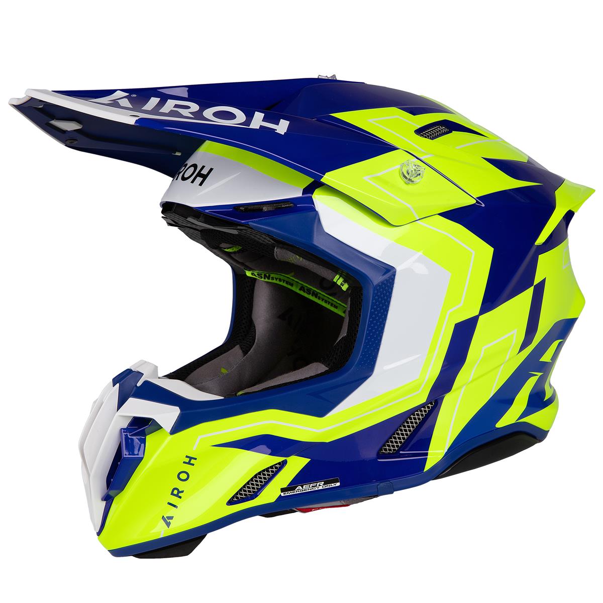 Airoh Motocross-Helm Twist 3 Dizzy - Blau/Gelb Gloss