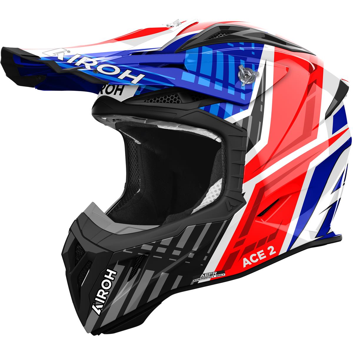 Airoh Motocross-Helm Aviator Ace 2 Proud - Blau/Rot Gloss