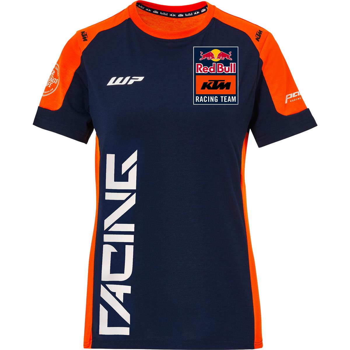 Red Bull Donna T-Shirt KTM Official Teamline Replica - Navy/Arancione