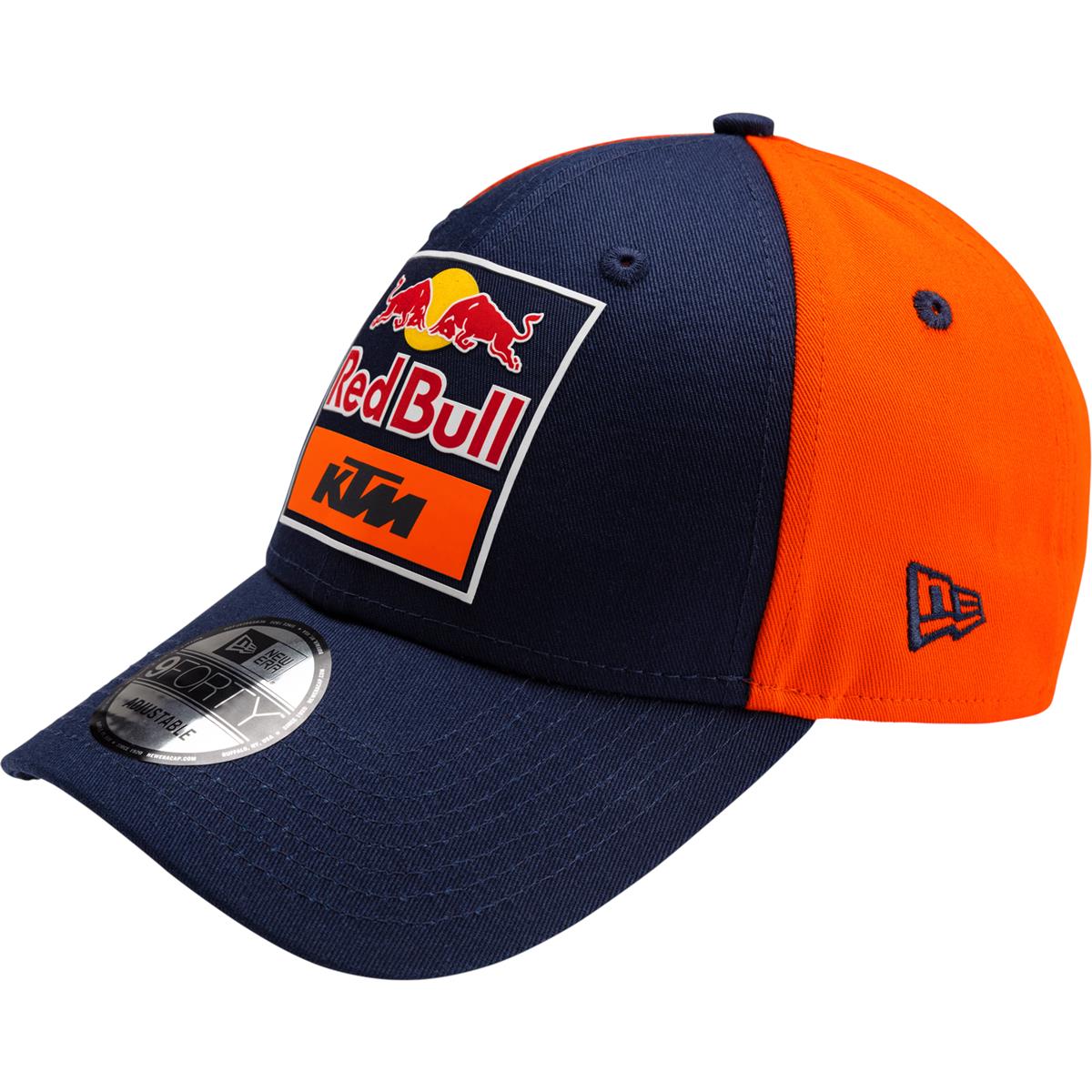 Red Bull Snapback Cappellino KTM Official Teamline Replica - Curved - Navy/Arancione