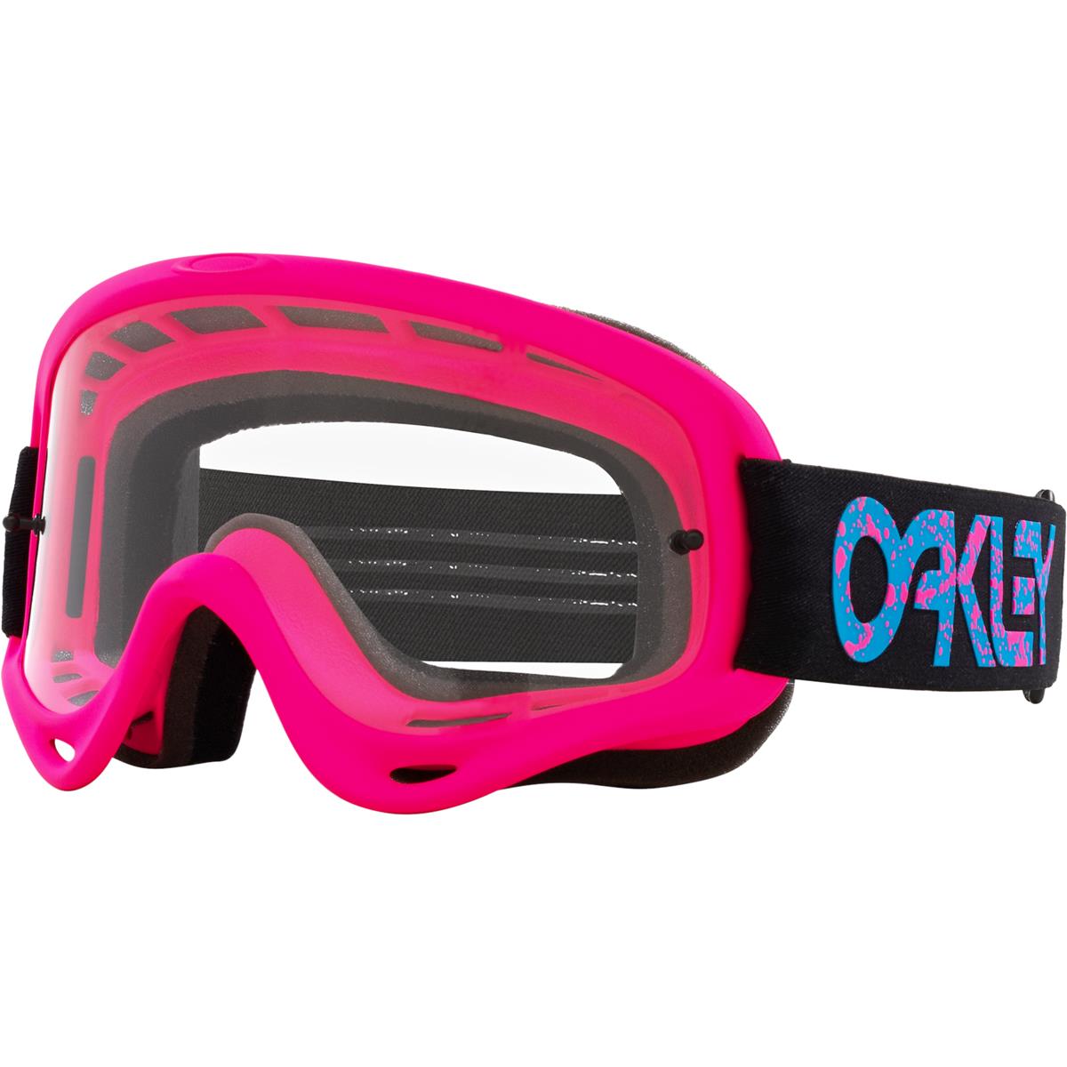 Oakley Maschera O Frame MX Pink Splatter - Clear
