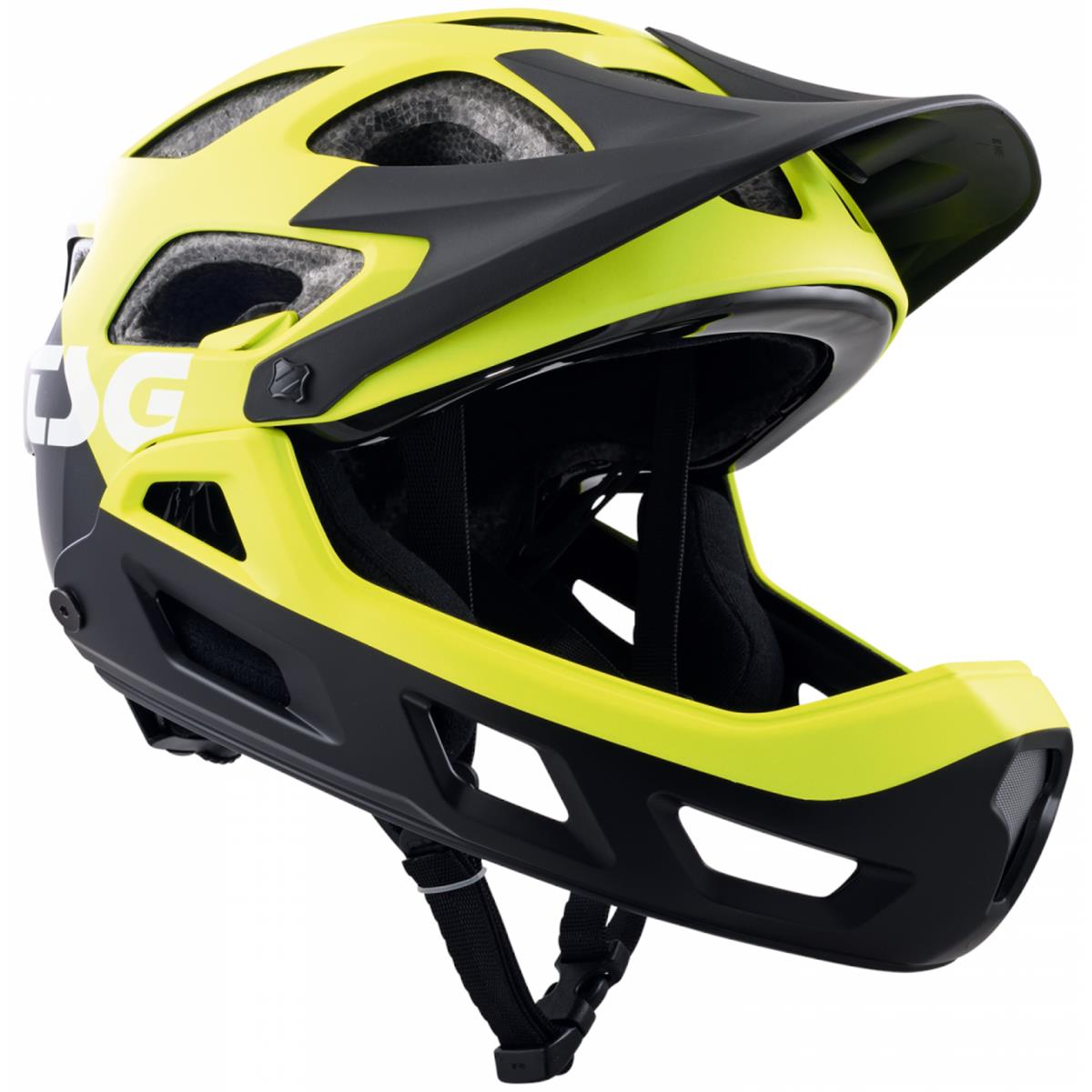 TSG Kids Downhill MTB-Helm Seek FR Graphic Design - Flow Black-Yellow