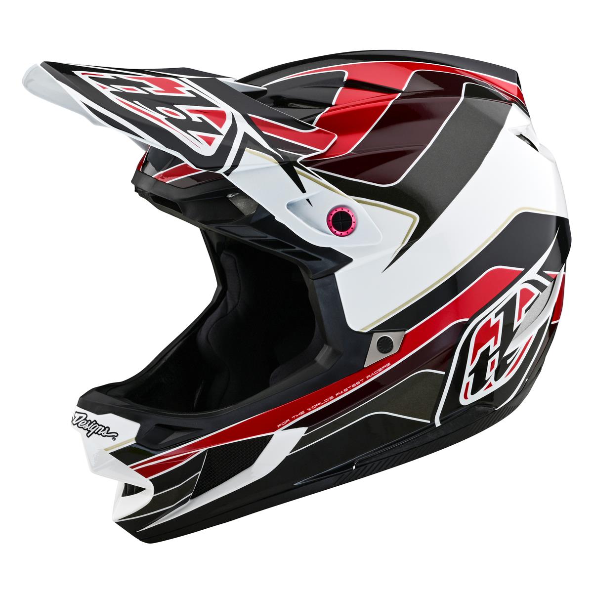 Troy Lee Designs Downhill MTB Helmet D4 Polyacrylite Block - Charcoal/Red