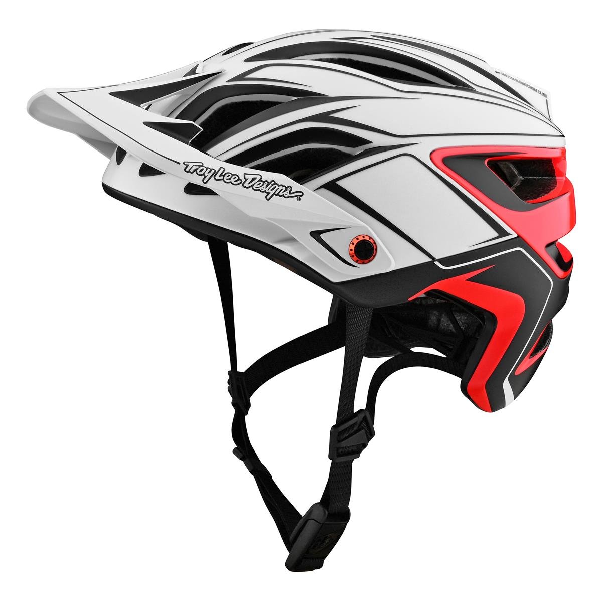 Troy Lee Designs Enduro MTB Helmet A3 MIPS Pin - White/Red