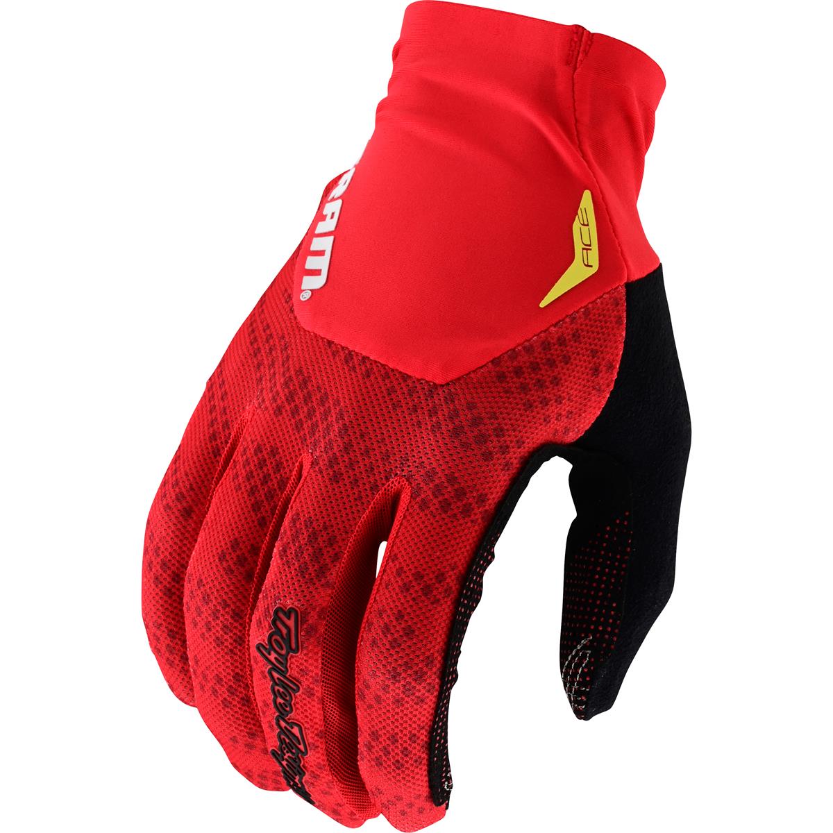 Troy Lee Designs MTB Gloves Ace Sram - Shifted Fiery Red