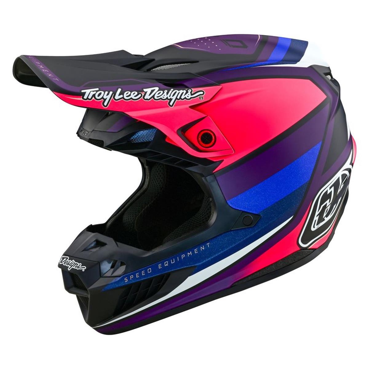 Troy Lee Designs Motocross-Helm SE5 Composite MIPS Reverb - Schwarz/Lila