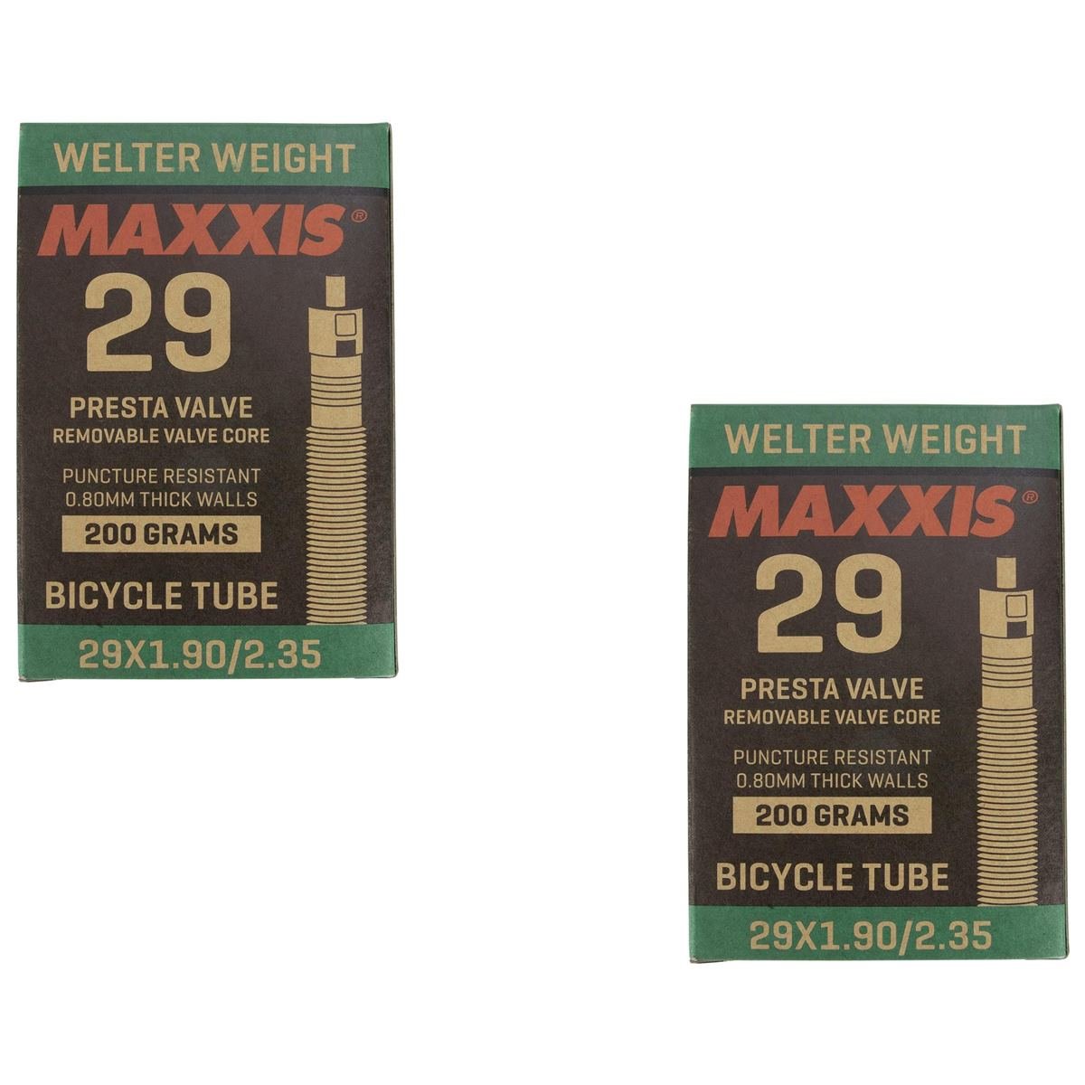 Maxxis MTB Schlauch WelterWeight 2er-Set, 29 x 1.90 - 2.40 Zoll, SV 36mm