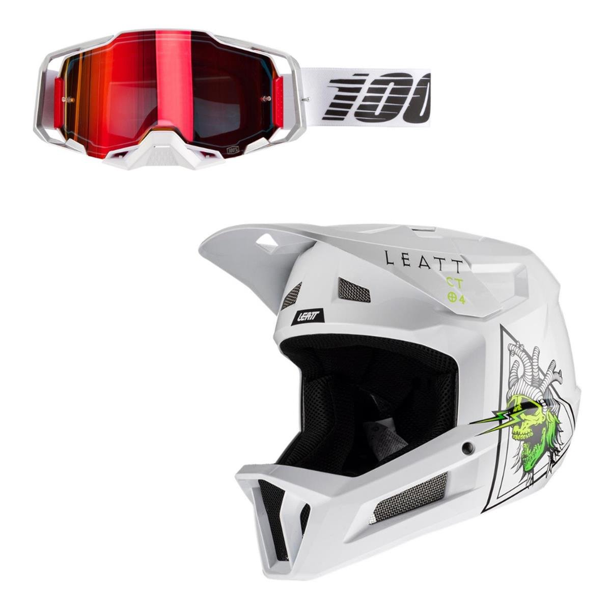Leatt Downhill Helmet Kit 2.0 Gravity / Armega Set: 2 pieces, Zombie, Lightsaber - Mirror, Anti Fog