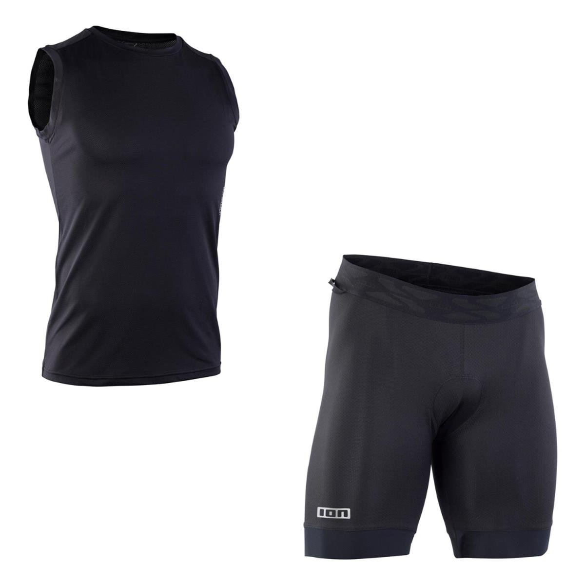 ION MTB underwear set Baselayer / Baselayer Plus Set: 2 pieces, sleeveless, Black