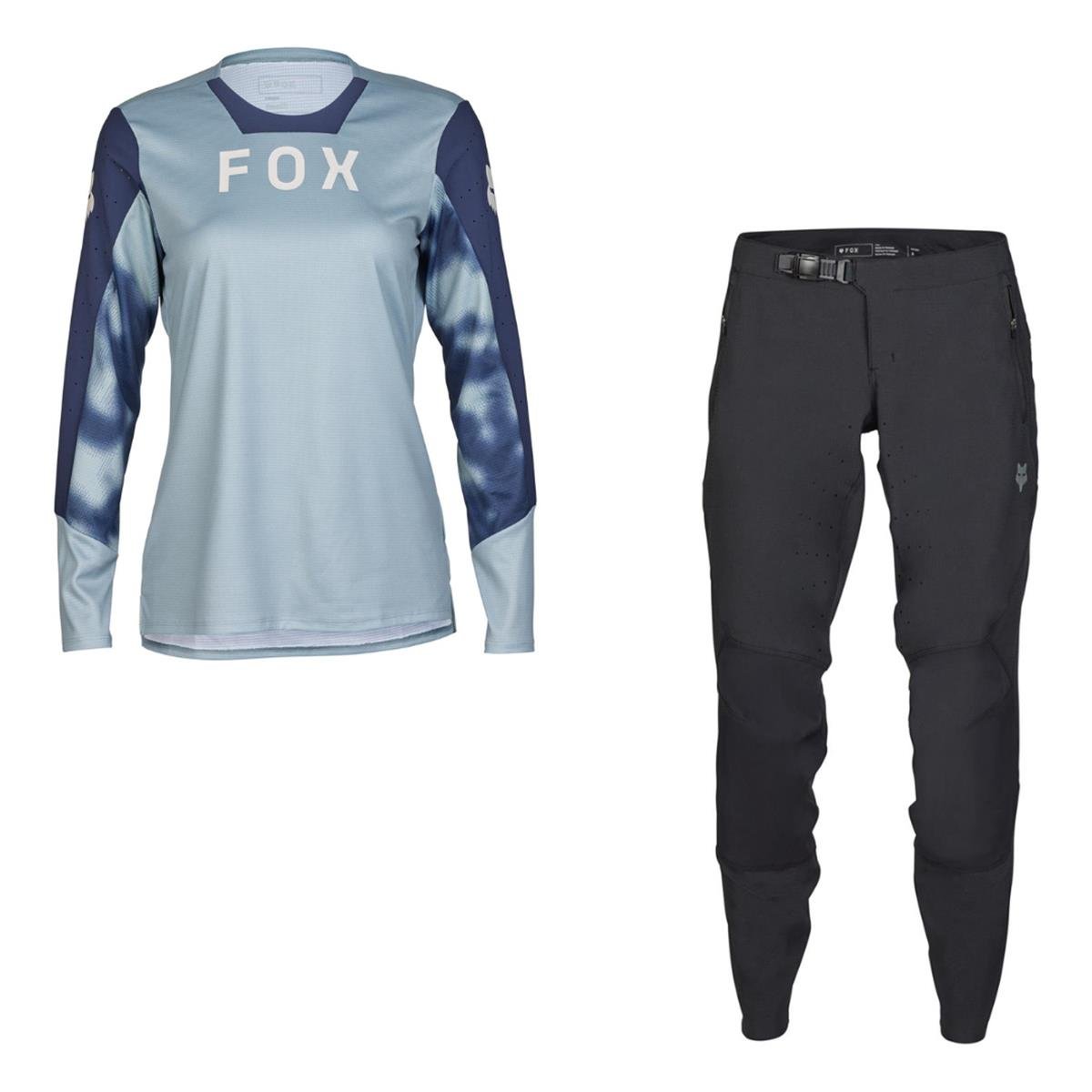 FOX Girls MTB Gear Kit Defend Set: 2 pieces, Taunt - Gunmetal/Black