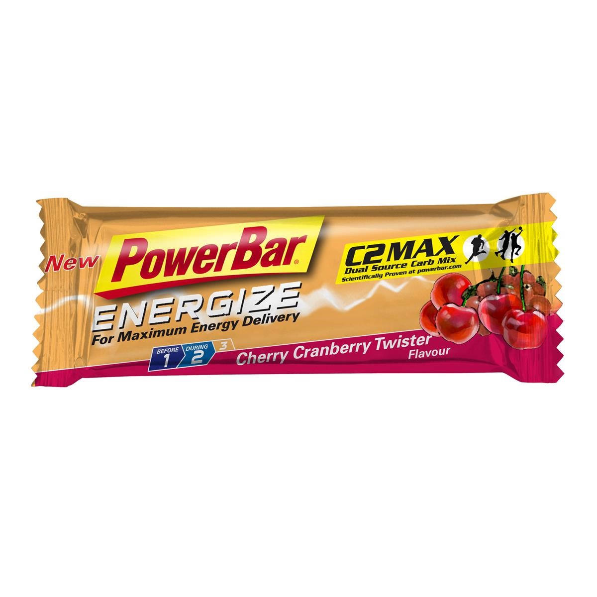 Lebensmittel/Fanartikel/Medien-Essen & Getränke - PowerBar Energize Riegel Cherry-Cranberry Twister, 55g