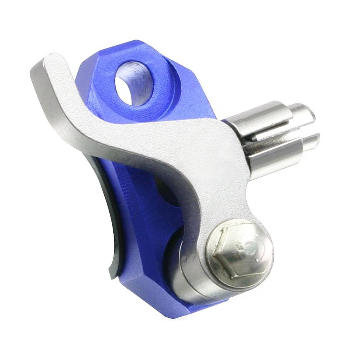 Zeta Handlebar Clamp  with hot start lever, blue