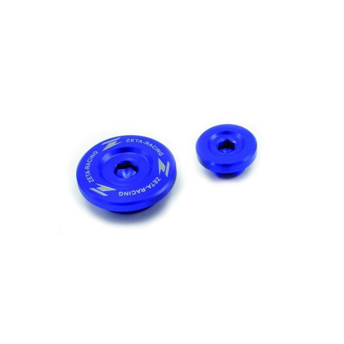 Zeta Inspektionsöffnungs-Schrauben  Blau, Kawasaki KXF 250 04-10, Suzuki RMZ 250 04-06,