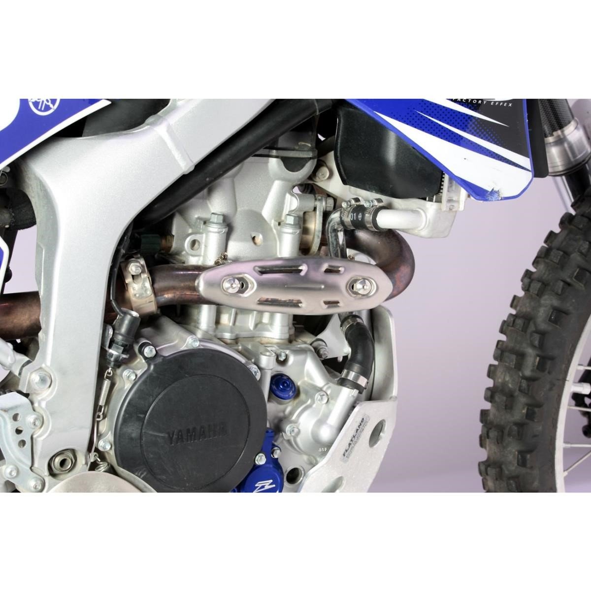 DRC Motorrad Auspuff Hitzeschutz Edelstahl Universal