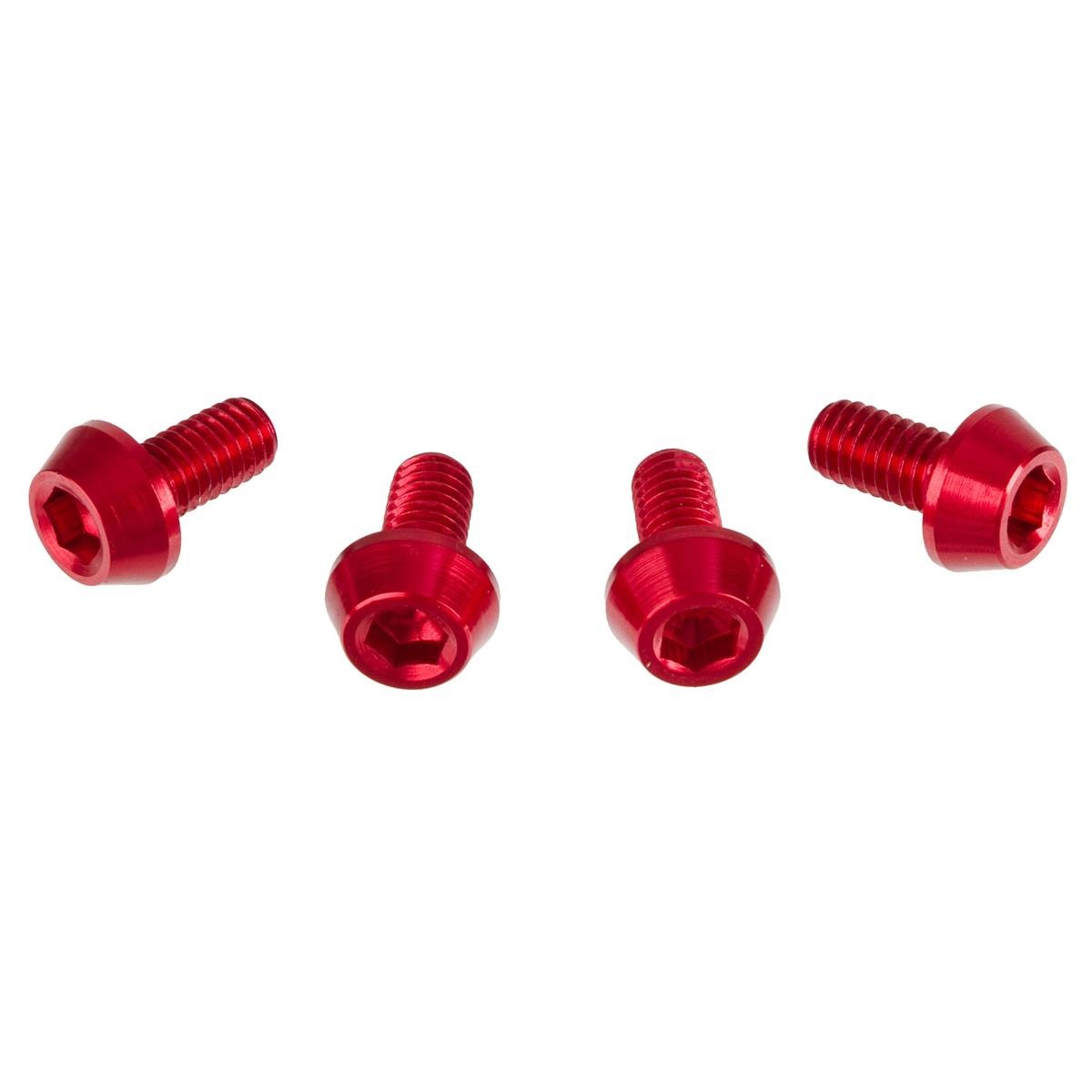 DRC Inner Hex Bolts  M6 x 12 mm, Red, Pack of 4