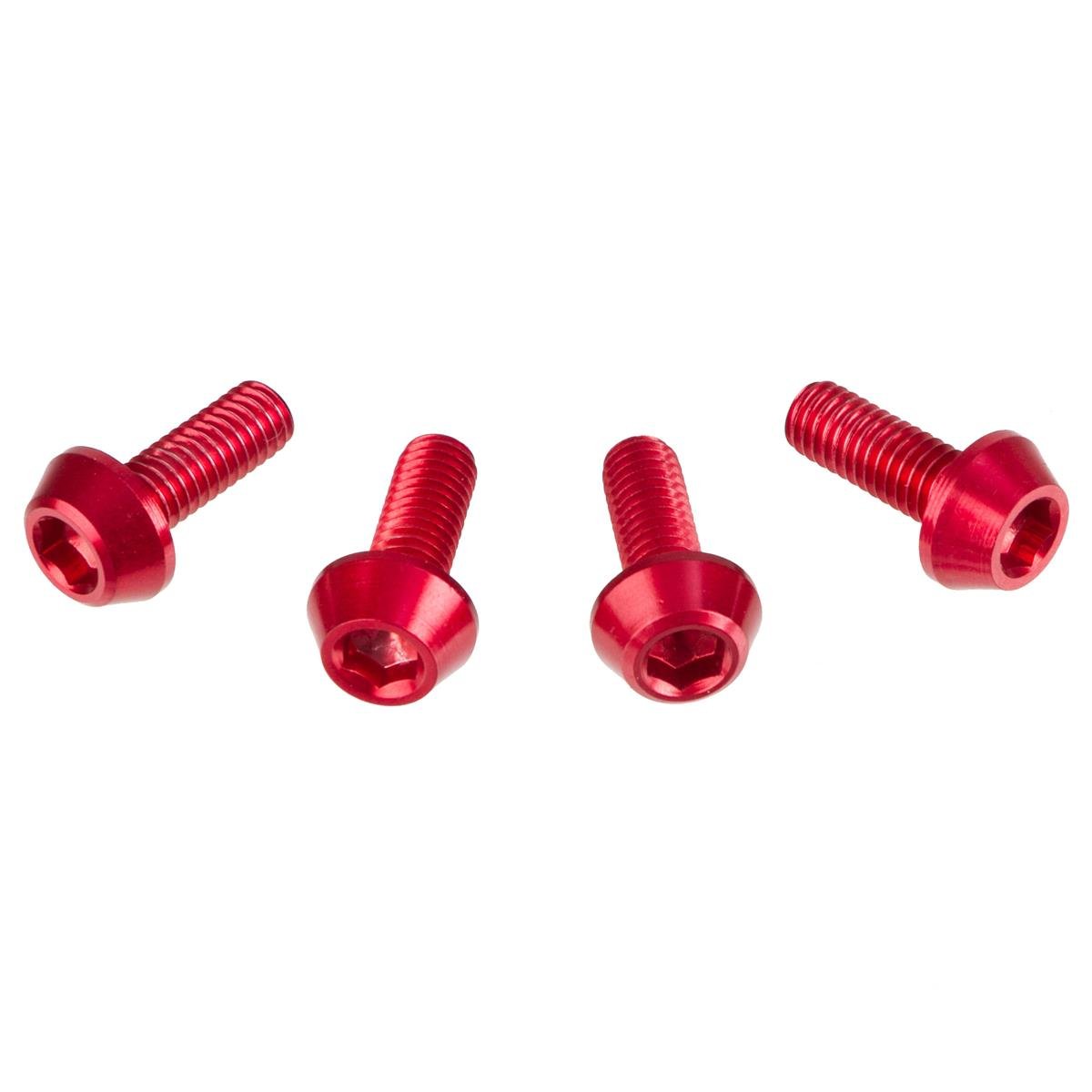 DRC Inner Hex Bolts  M6 x 16 mm, Red, Pack of 4