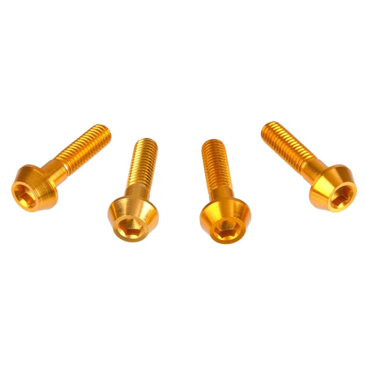 DRC Inner Hex Bolts  M6 x 25 mm, Gold, Pack of 4