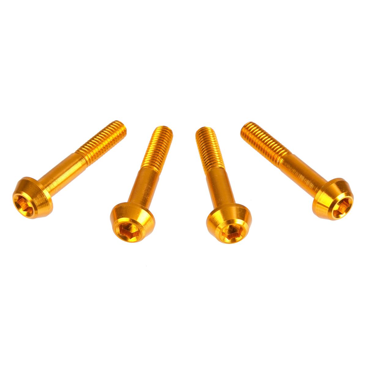 DRC Inner Hex Bolts  M6 x 35 mm, Gold, 4-Pack