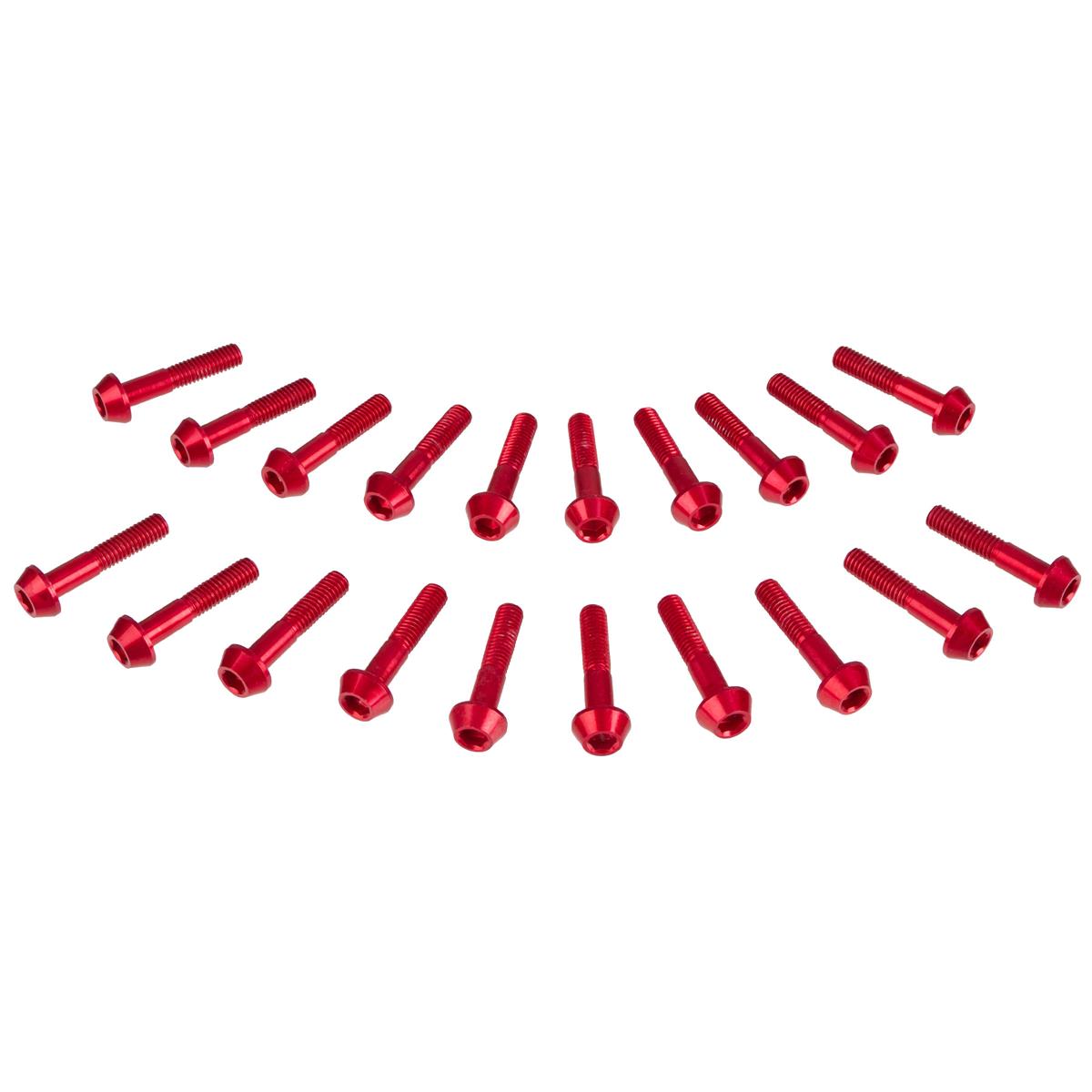 DRC Inner Hex Bolts  M6 x 30 mm, Red, 20-Pack