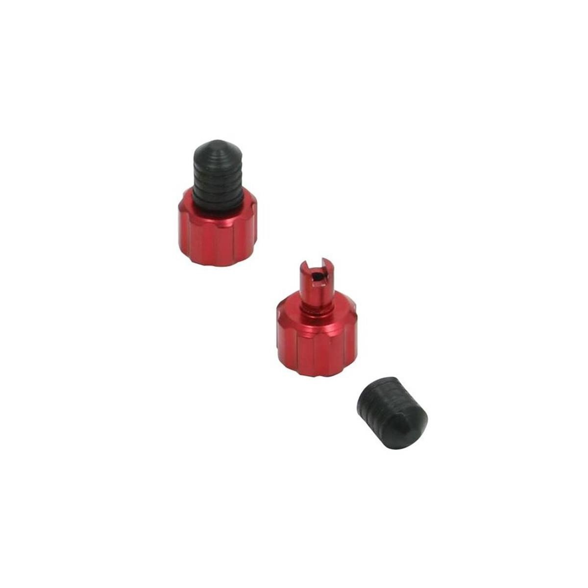 DRC Air Valve Caps  Red, with wrench