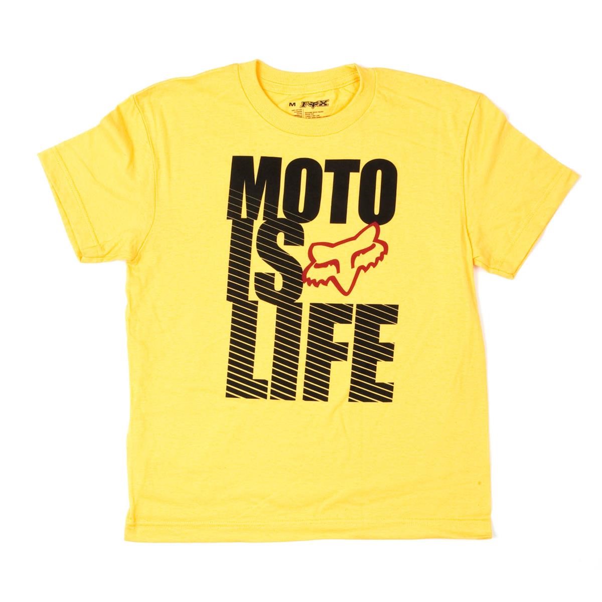 Fox Kids T-Shirt Moto Is Life Yellow